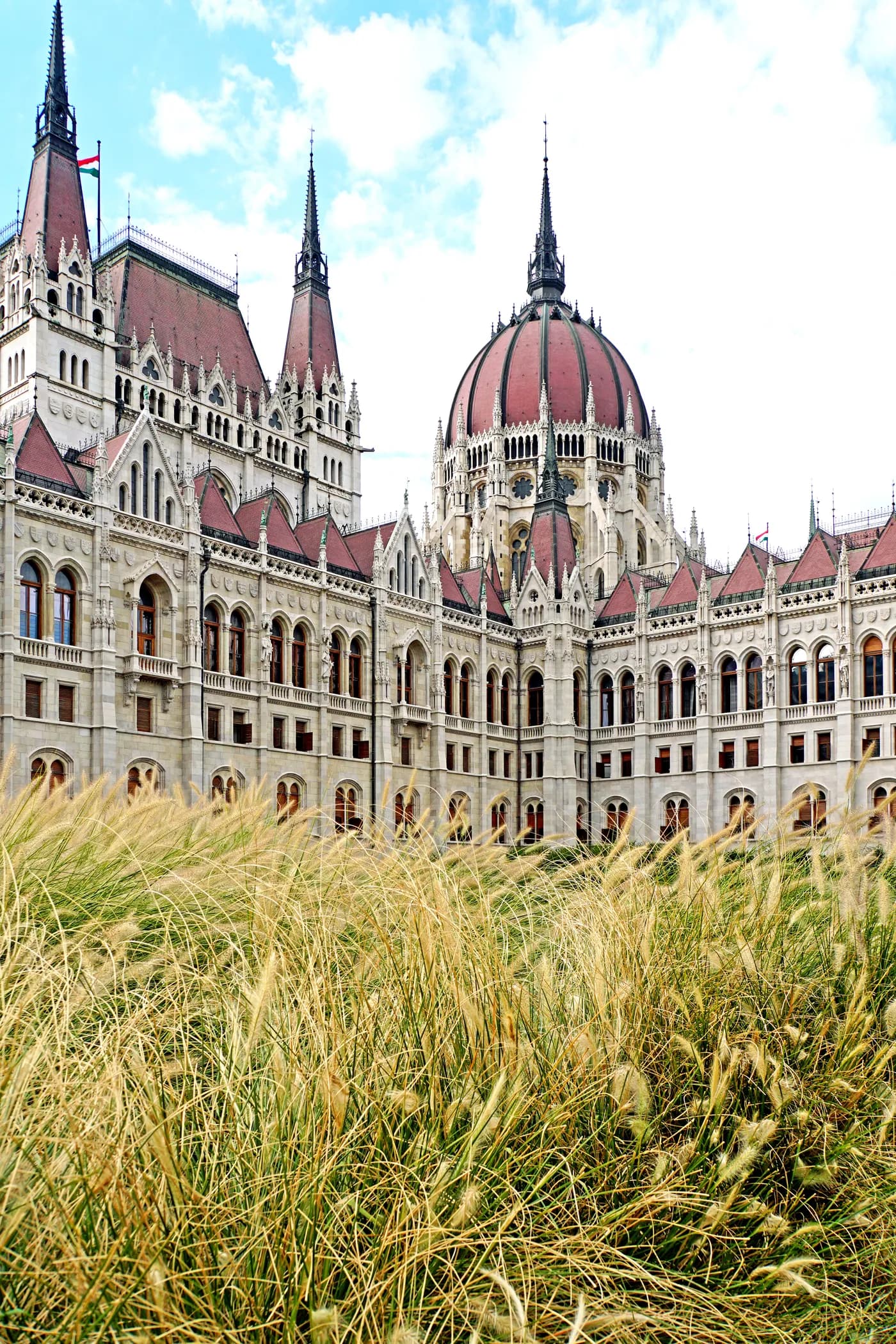 Architectural detail of Hungarian Parliament in Budapest