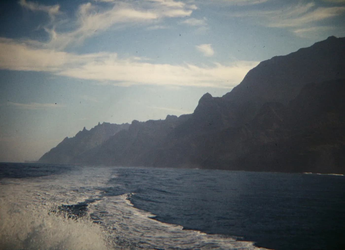 The Na Pali Coast of Kauai viewed from the sea